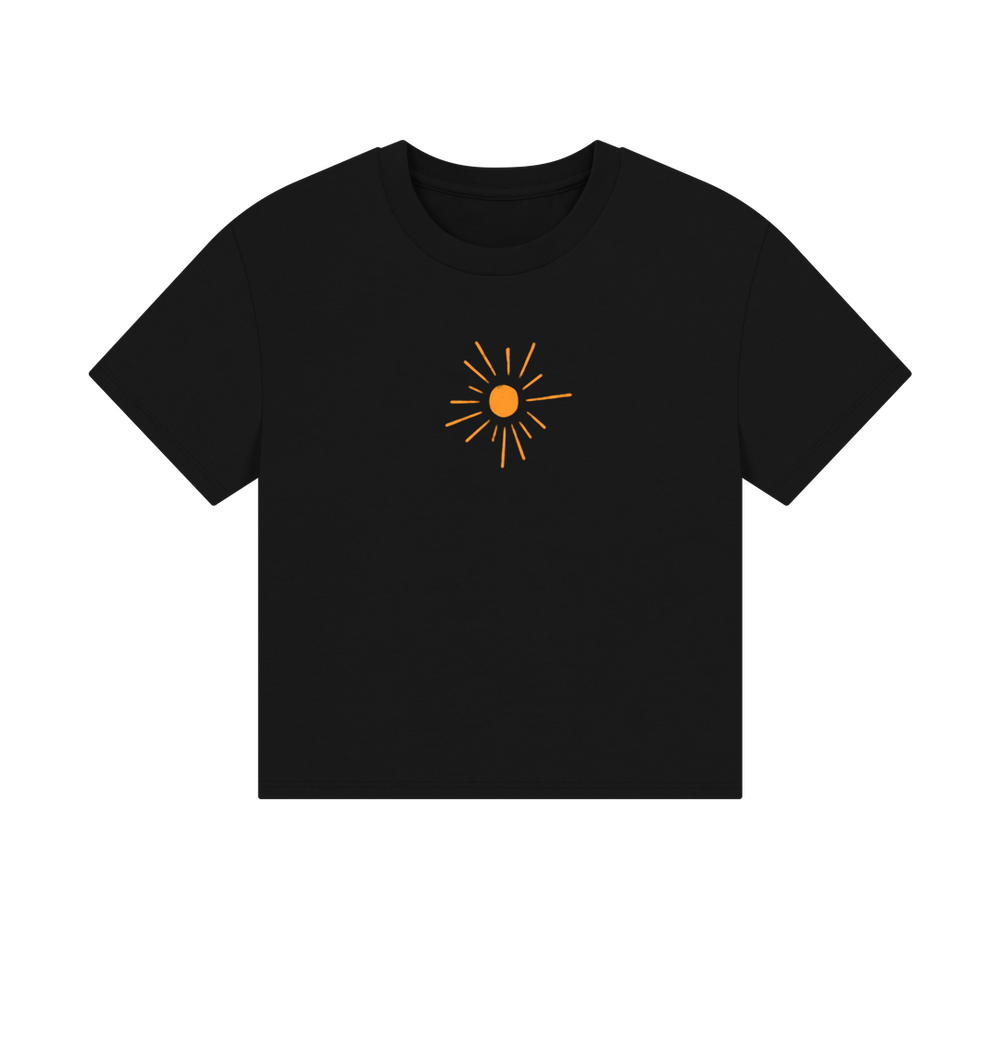 Black Printed T-shirt Front