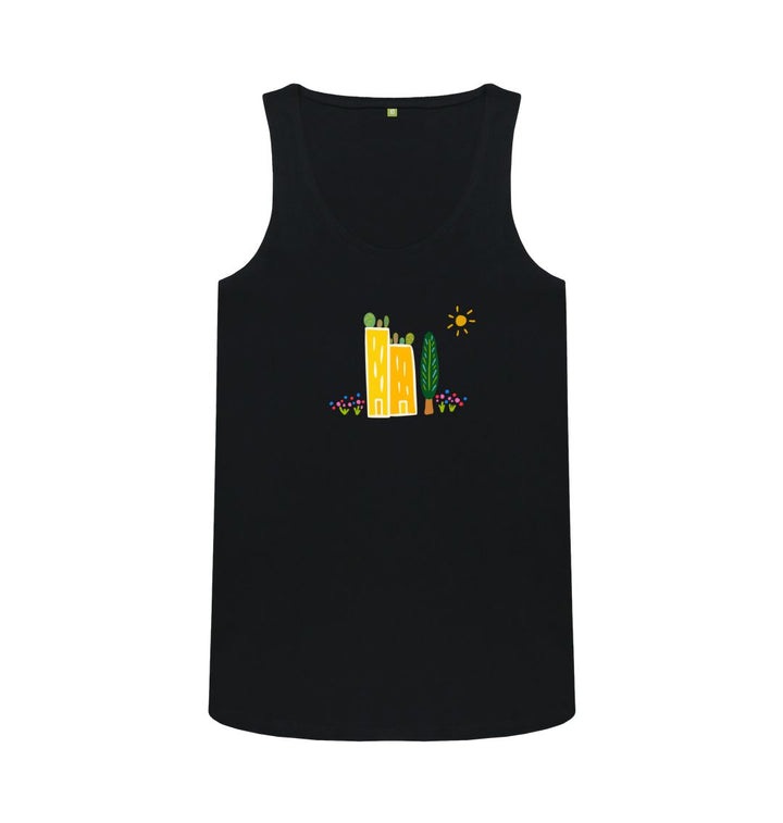 Black Green Cities Scoop Tank (Black)