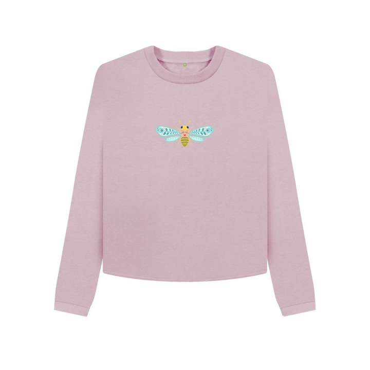 Cozy Bee Pullover (Adult - Rose, Light Green & Dusty Blue)