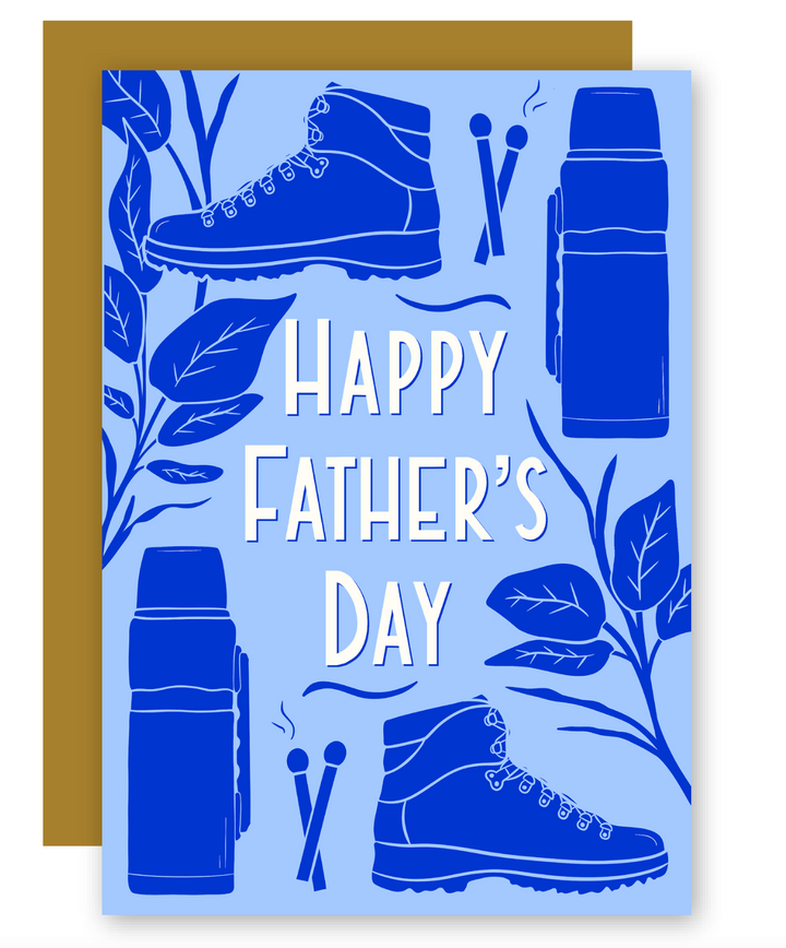 Father's Day Woodsy Camping Hiking Greeting Card + Matching Envelope - Assorted (Occasion)