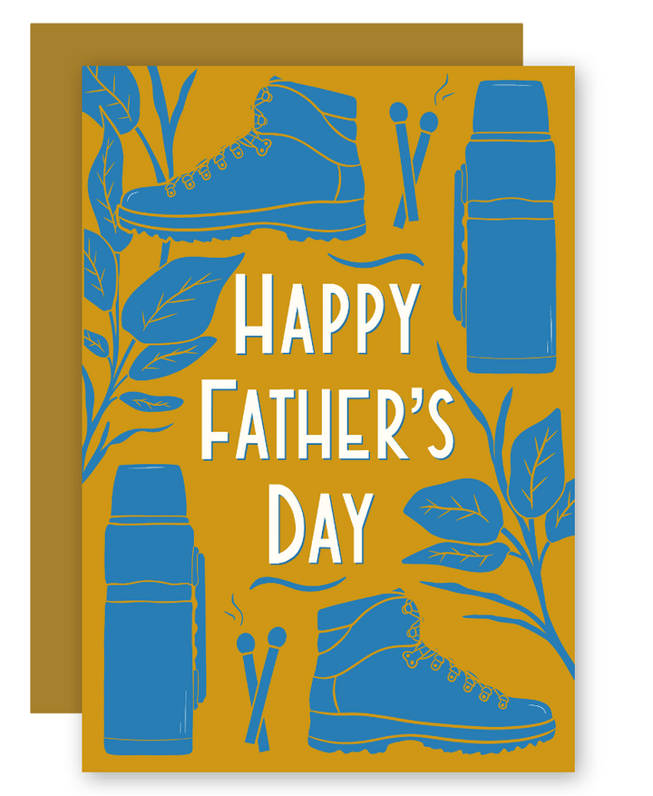 Father's Day Woodsy Camping Hiking Greeting Card + Matching Envelope - Assorted (Occasion)