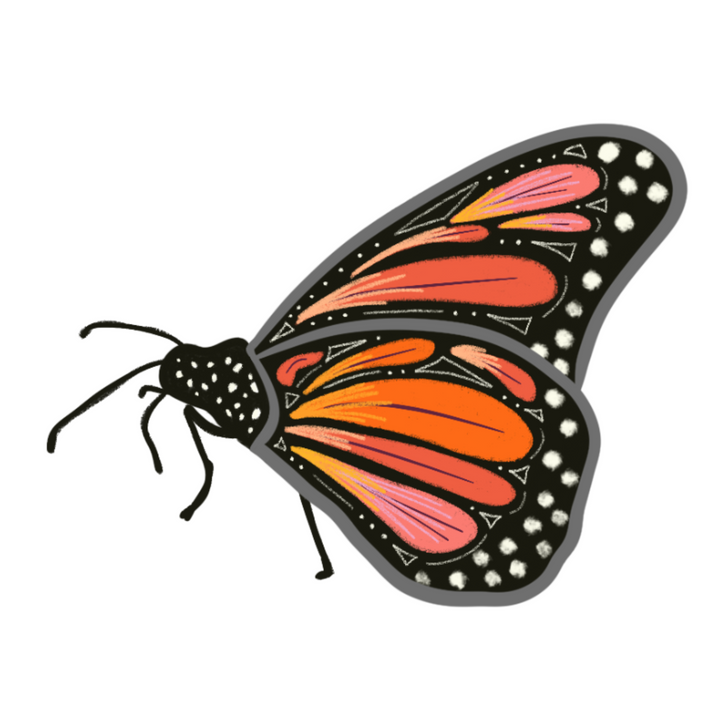 Fanciful Folk Art Individual Sticker Collection - Large (Celebrate Pollinators / Grow & Bloom / Tropical Gardeners)
