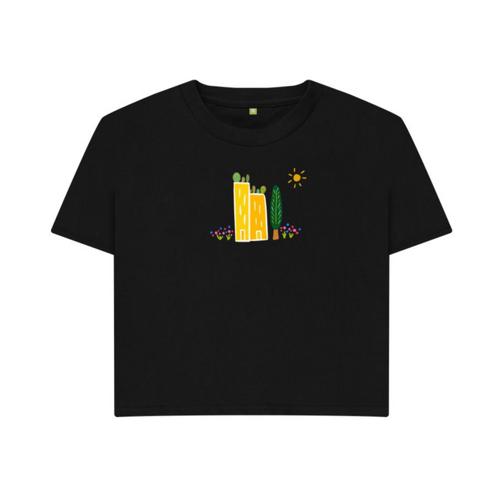 Green Cities Crop Top Boxy T-Shirt