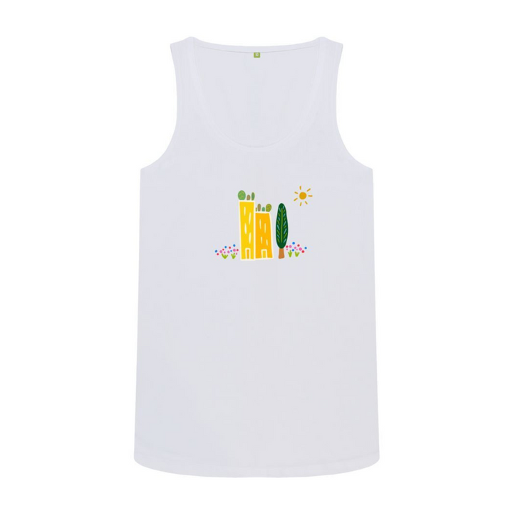 Green Cities Scoop Tank T-Shirt (Black & White)