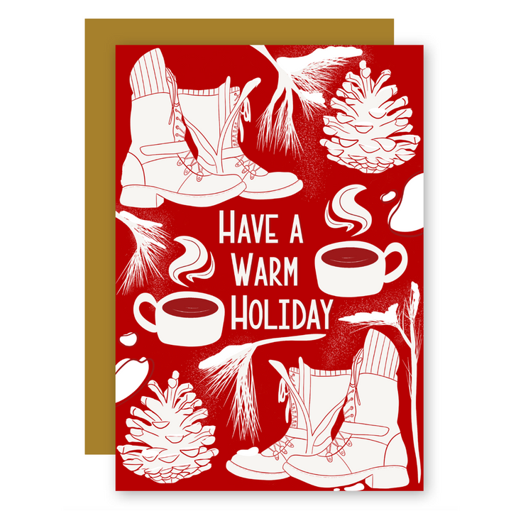 Holiday Winter Hike Greeting Card + Matching Envelope - Assorted (Winter Wishes/Winter Forest)