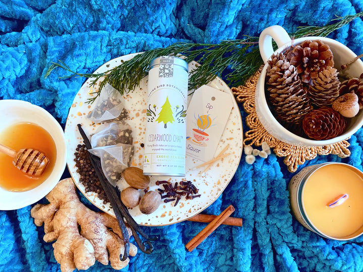 Build Your Own Custom Tea Time Gift Set with Honey and Two Teas + Tea Towel of Your Choice