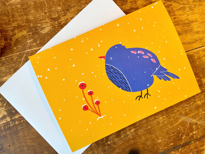 Eco Recycled 5x7 Greeting Cards w. Hand-Drawn Art + Recycled Envelopes, Blank inside - Assorted (Words of Love)
