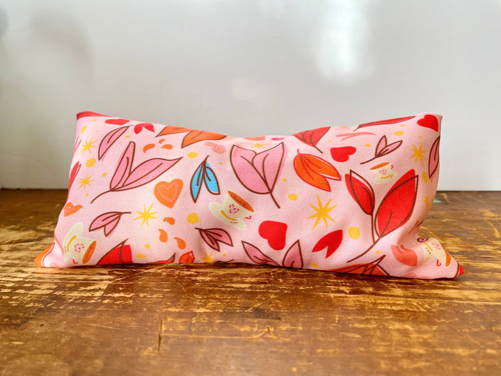 "Cherish" Gift Box: Eye Pillow, Vanilla Hot Chocolate, Soy Candle, Greeting Card, Pink Polka-Dot Plant Kit, Plant Tea Towel, Fig Soap, Stickers (Love in Bloom)