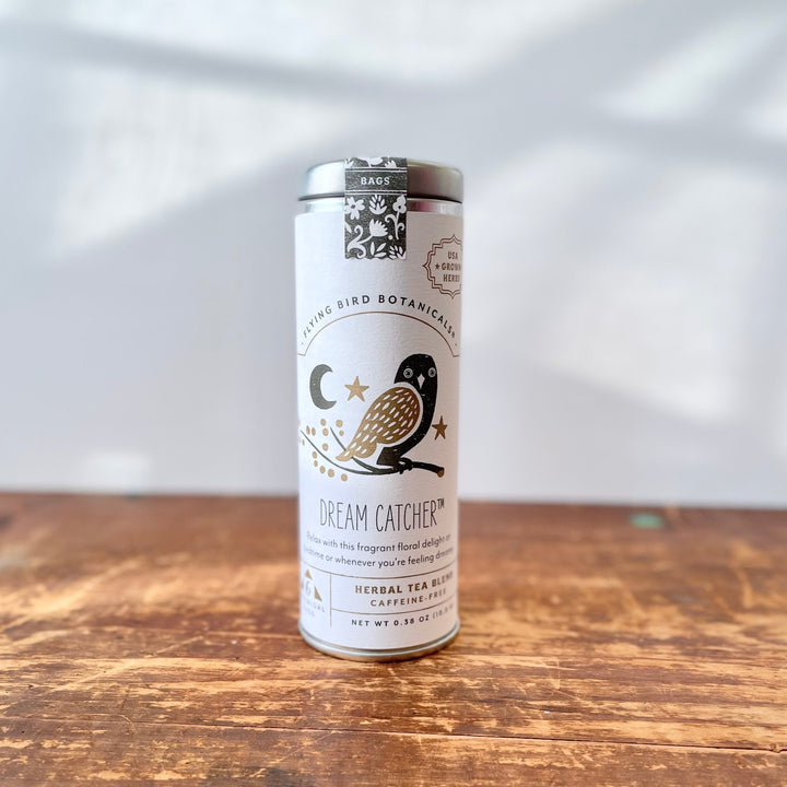 "Dream Catcher" Tea Time Tin: 6 Eco-Bags of Organic Tea (Floral, Caffeine-Free)