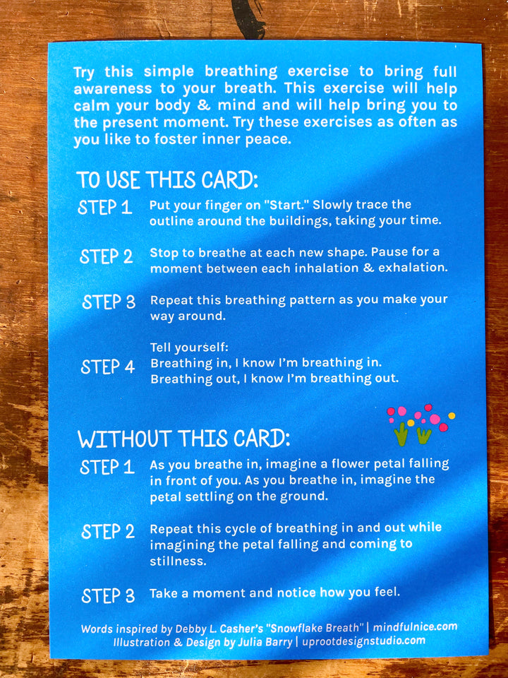 "Peace in All Seasons" Hand-Illustrated Meditation Card Pack w. Instructions 5x7"