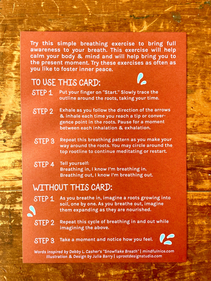 "Peace in All Seasons" Hand-Illustrated Meditation Card Pack w. Instructions 5x7"