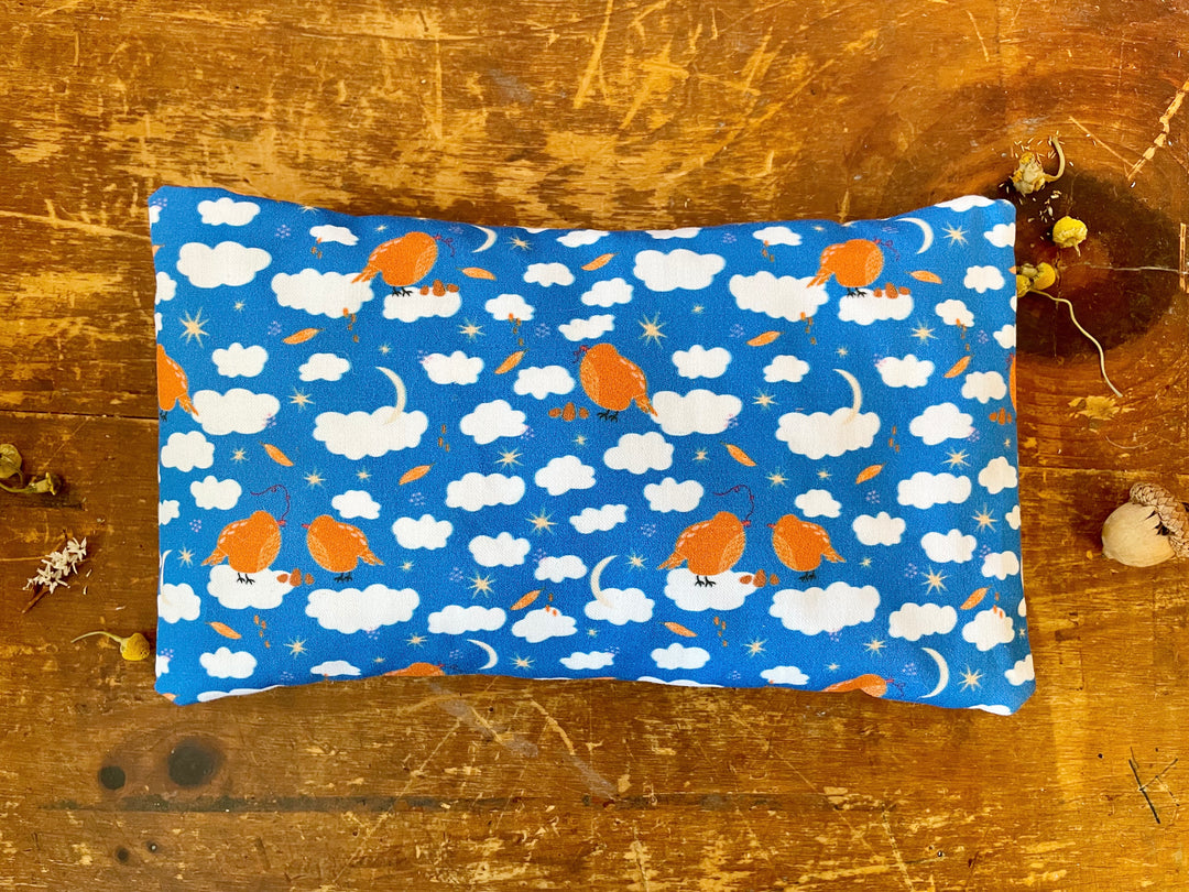 Scented Serenity Eye Pillow - Birds on Blue (Winter Dreaming Collection)