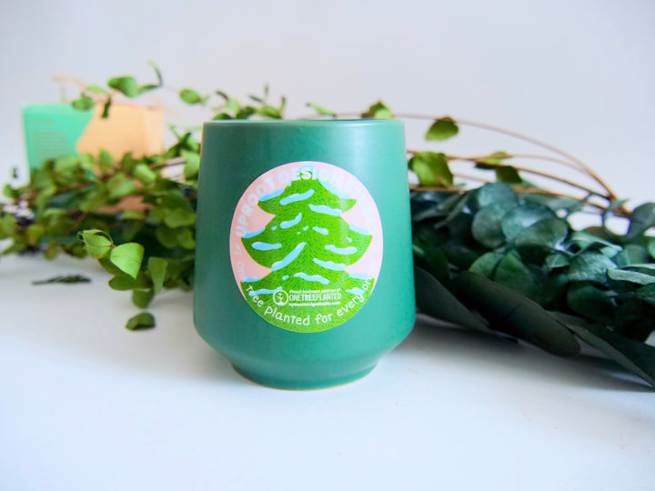 Assorted Scented Soy-Blend Rooted Ceramic Candle + Planter with Non-GMO Seeds (Modern Sprout)
