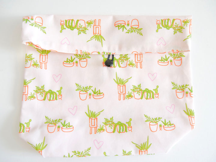 Hand-sewn Snack or Lunch Bag for Work, School, Picnics, Travel