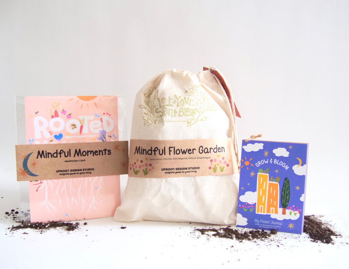 "Get Growing" Mindful Gardening Kit: Mindfulness Journal, Meditation Card +  Growing Kit - Assorted (Grow & Bloom)