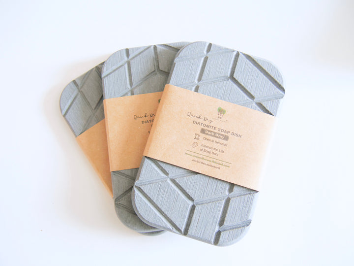 Eco Soap Lift Soap Dish Soap Saver Made of Renewable Diatomaceous Clay Earth from Fossilized Algae