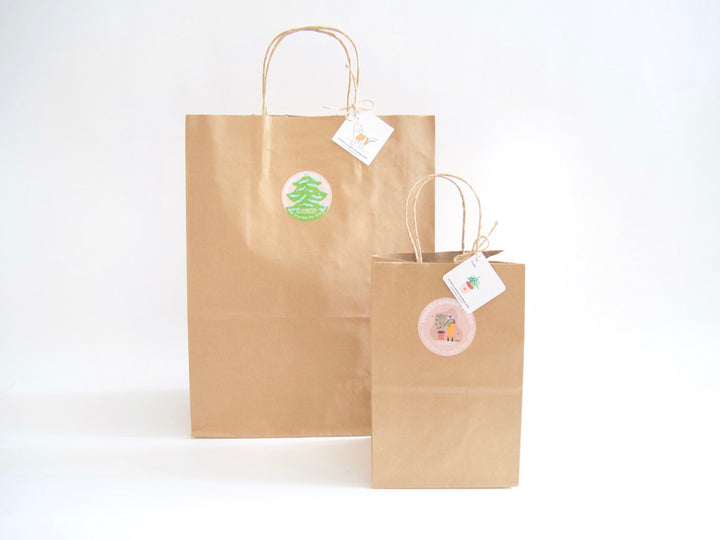 Paper Gift Bag: UpRoot 100% Recycled Kraft Paper Gift Bags "Let Your Spirit Bloom"