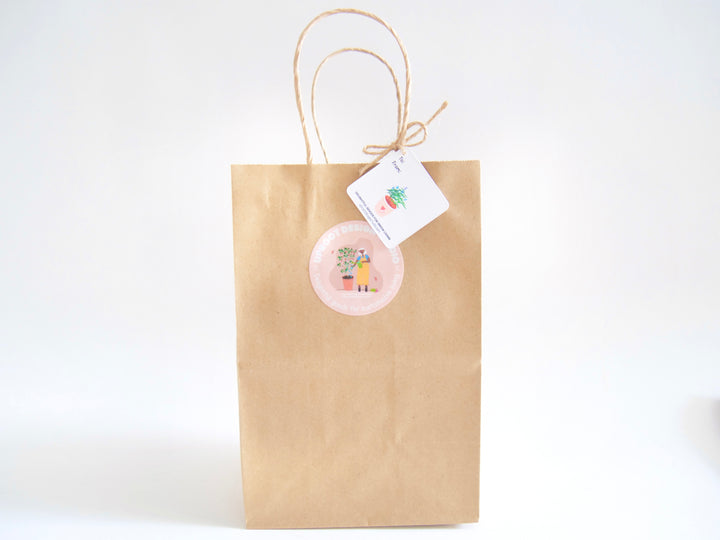 Paper Gift Bag: UpRoot 100% Recycled Kraft Paper Gift Bags "Let Your Spirit Bloom"