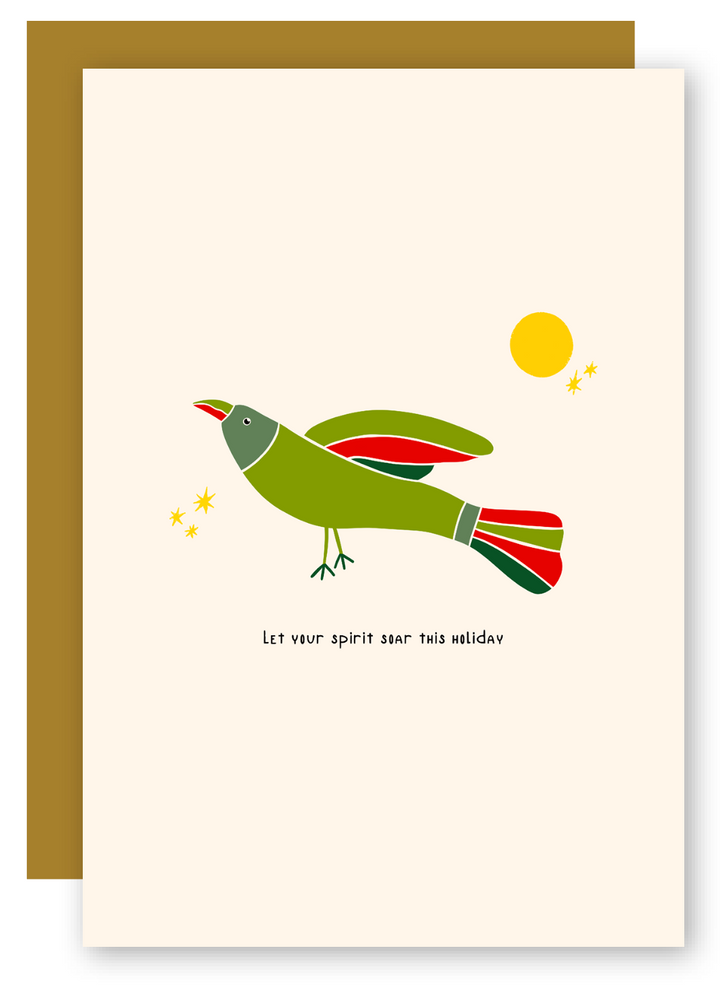 Soaring Birds Holiday Greeting Cards + Matching Envelope, Blank Inside - Assorted (Winter Wishes)