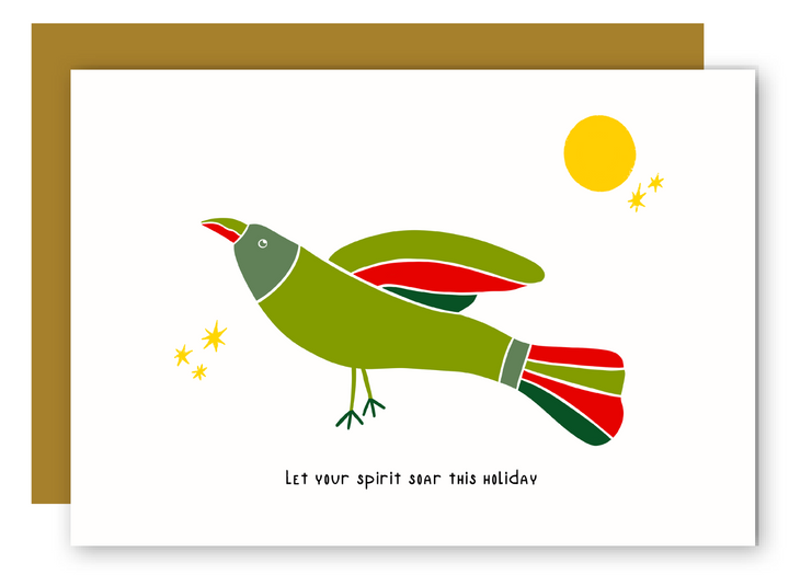Soaring Birds Holiday Greeting Cards + Matching Envelope, Blank Inside - Assorted (Winter Wishes)