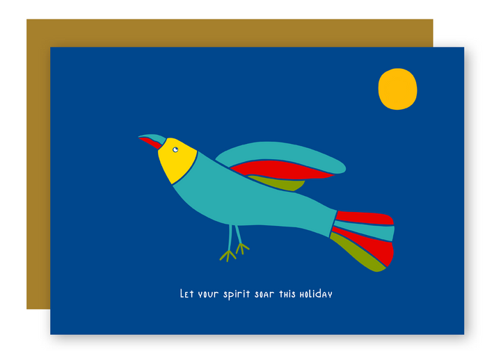 Soaring Birds Holiday Greeting Cards + Matching Envelope, Blank Inside - Assorted (Winter Wishes)