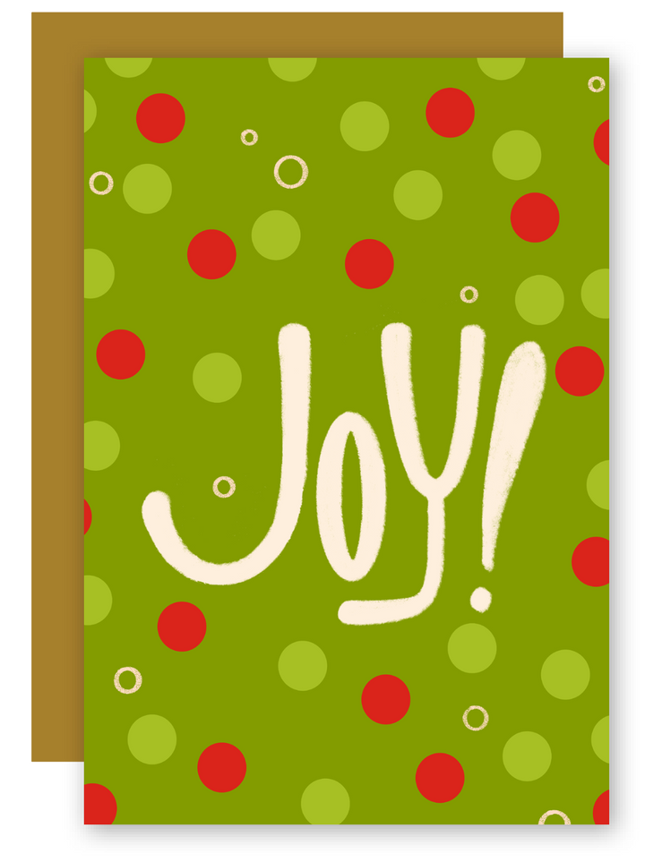 Joy! Holiday Greeting Card + Matching Envelope - Assorted (Winter Wishes)