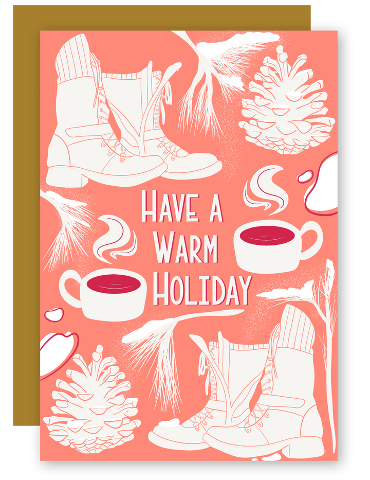 Holiday Winter Hike Greeting Card + Matching Envelope - Assorted (Winter Wishes/Winter Forest)
