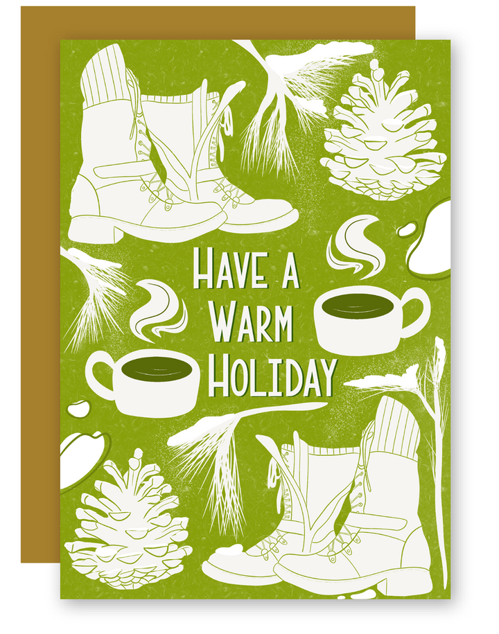 Holiday Winter Hike Greeting Card + Matching Envelope - Assorted (Winter Wishes/Winter Forest)