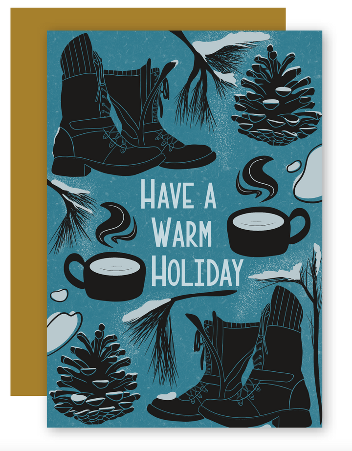 Holiday Winter Hike Greeting Card + Matching Envelope - Assorted (Winter Wishes/Winter Forest)
