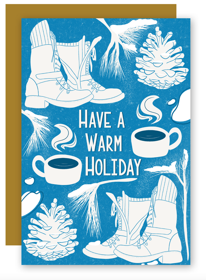 Holiday Winter Hike Greeting Card + Matching Envelope - Assorted (Winter Wishes/Winter Forest)