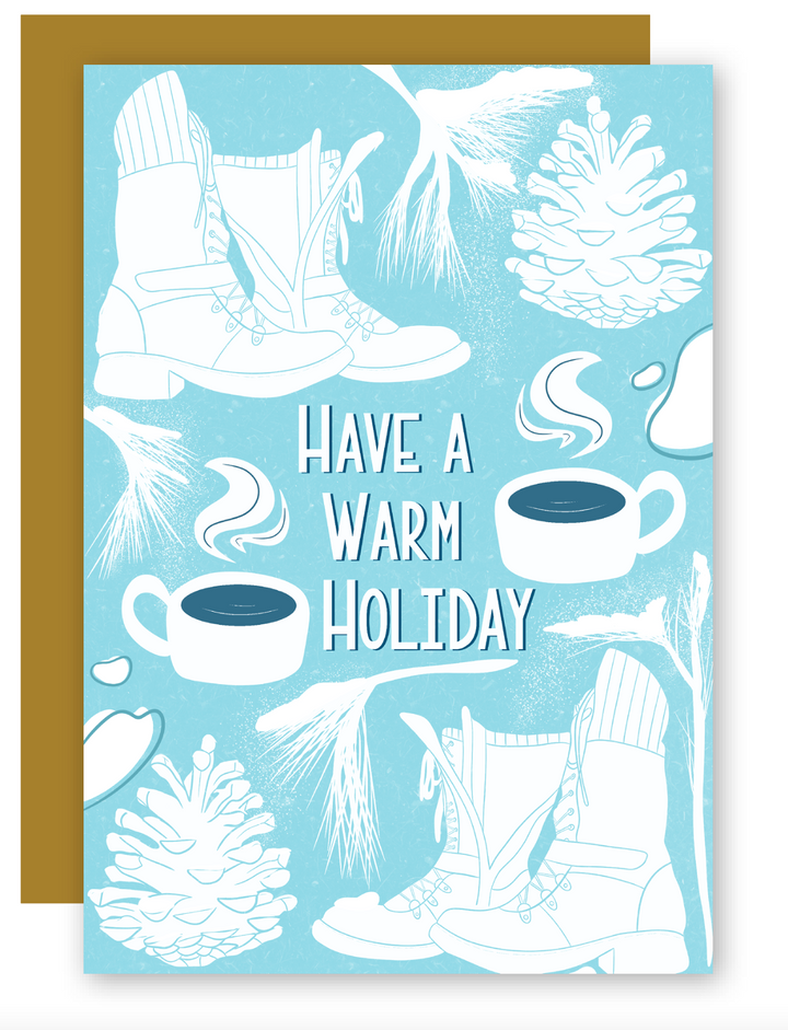 Holiday Winter Hike Greeting Card + Matching Envelope - Assorted (Winter Wishes/Winter Forest)