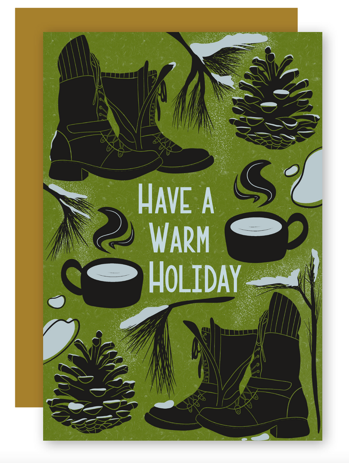 Holiday Winter Hike Greeting Card + Matching Envelope - Assorted (Winter Wishes/Winter Forest)