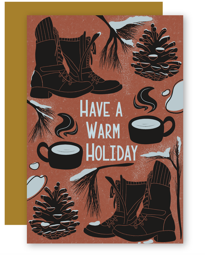Holiday Winter Hike Greeting Card + Matching Envelope - Assorted (Winter Wishes/Winter Forest)