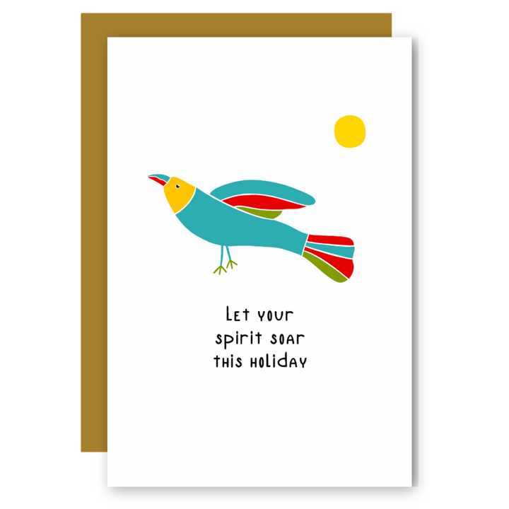 Soaring Birds Holiday Greeting Cards + Matching Envelope, Blank Inside - Assorted (Winter Wishes)