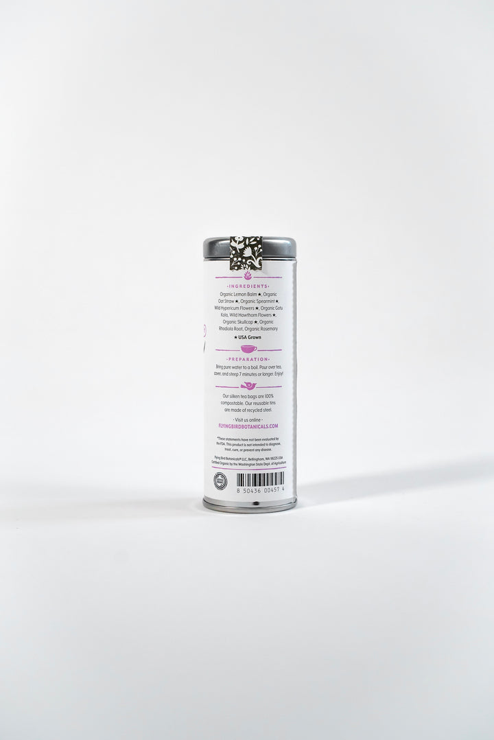 "Serene Spirit" Organic Tea Gift Set w. Honey & Tea Towel (Restful Brew)