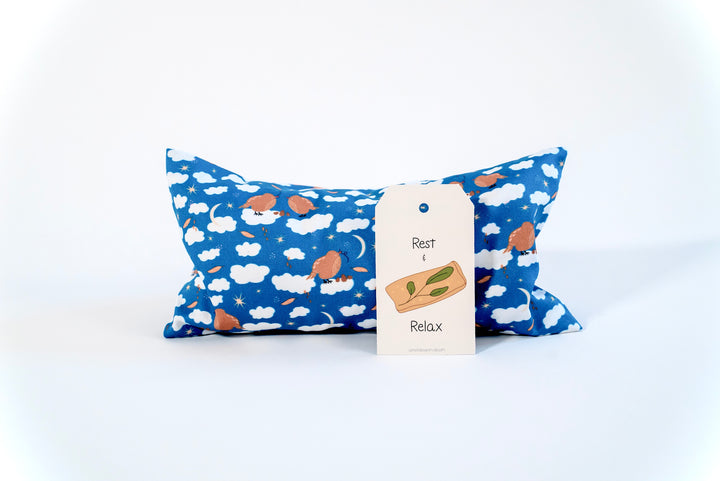 "Winter Wellness" Gift Box: Chamomile Eye Pillow, Uplifting Teas, Honey, Soy Candle & Greeting Card (Winter Dreaming)