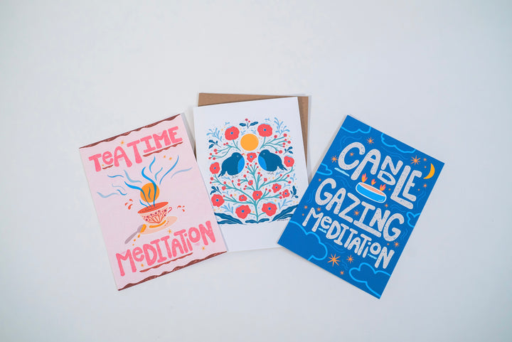 "Winter Wellness" Gift Box: Chamomile Eye Pillow, Uplifting Teas, Honey, Soy Candle & Greeting Card (Winter Dreaming)
