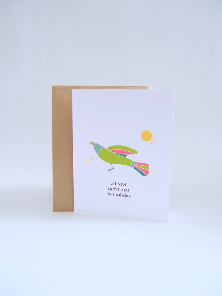 Soaring Birds Holiday Greeting Cards + Matching Envelope, Blank Inside - Assorted (Winter Wishes)