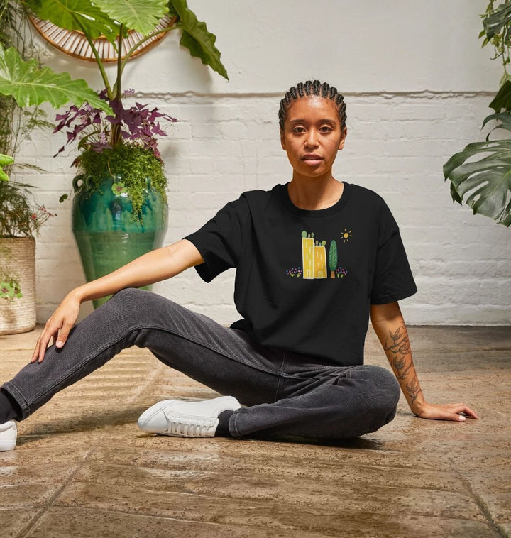 Green Cities Crop Top Boxy T-Shirt