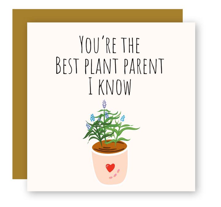 "Best Plant Parent" Lavender Plant Greeting Card + Matching Envelope (Occasion)