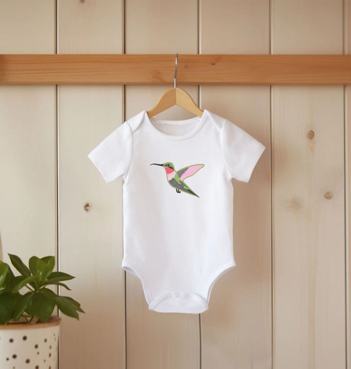 Hummingbird Organic Onesie - White (Celebrate Pollinators)