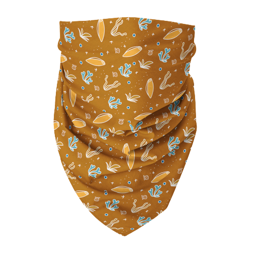 100% Organic Cotton Hand-Sewn Pet Bandana with "Ocean Bubbles" Pattern - Assorted Colors (Green Paws)