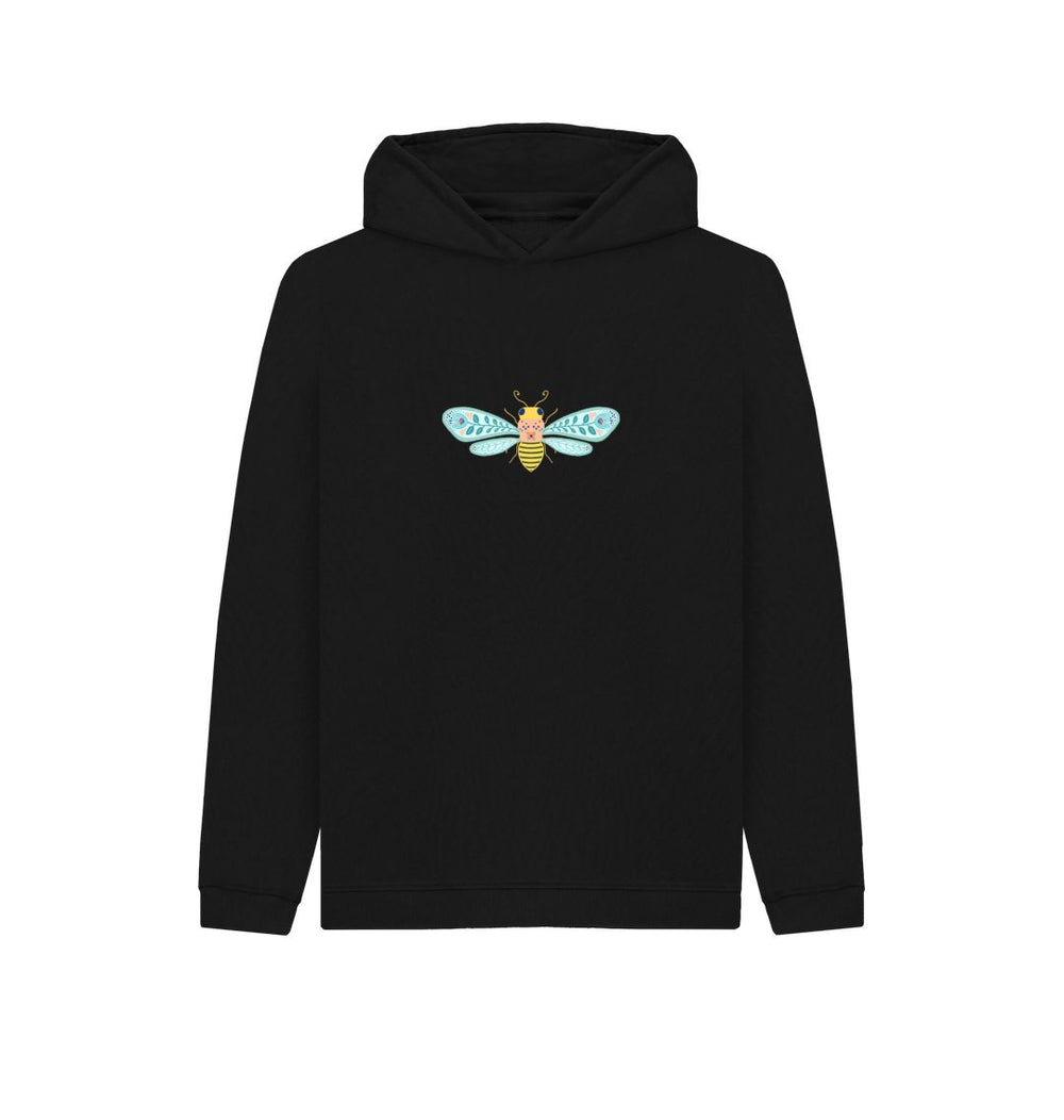 Black Cozy Bee Pullover Hoodie Sweatshirt Assorted Colors (Kids)