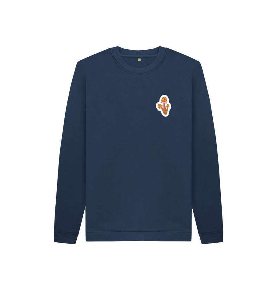 Navy Blue Cozy Mushroom Pullover (Kids)