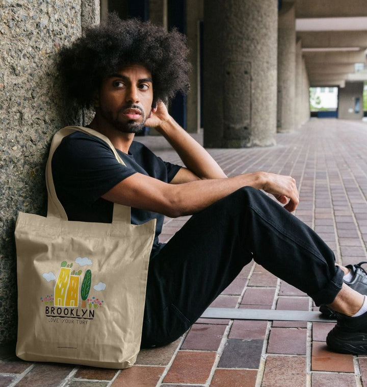 Green Cities 100% Organic Cotton Tote Bag - Brooklyn Love Your Turf
