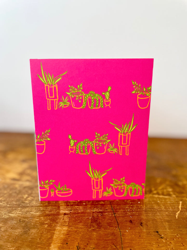Whimsical Love Plants Eco Recycled Greeting Cards w. Hand-Drawn Art + Recycled Envelopes, Blank inside - Assorted (Plant Parenthood)