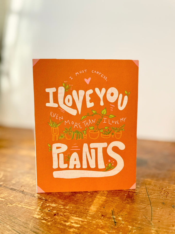 Whimsical Love Plants Eco Recycled Greeting Cards w. Hand-Drawn Art + Recycled Envelopes, Blank inside - Assorted (Plant Parenthood)