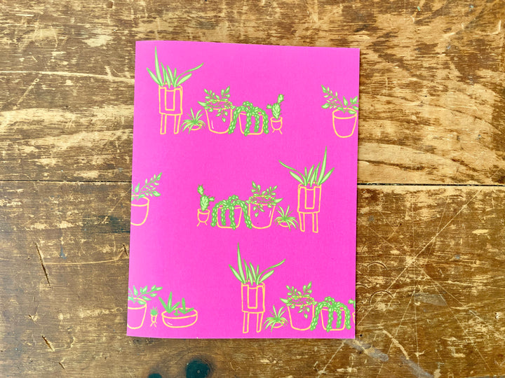 Whimsical Love Plants Eco Recycled Greeting Cards w. Hand-Drawn Art + Recycled Envelopes, Blank inside - Assorted (Plant Parenthood)