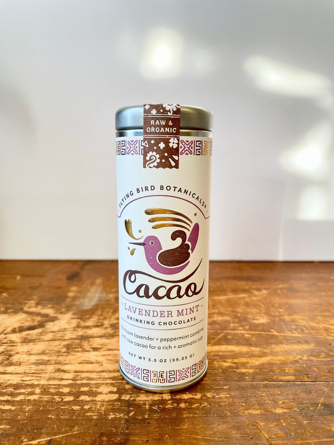 Organic Lavender Mint Drinking Hot Chocolate (Cacao) Tin
