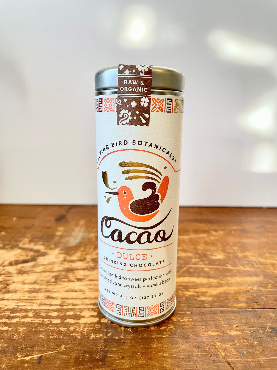 Organic "Dulce" Vanilla Drinking Hot Chocolate (Cacao) Tin
